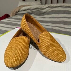 Birdies Mustard Yellow Woven Flats